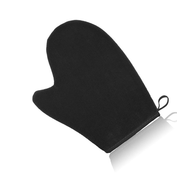 Suuri tummanruskea ruskettavan käsine