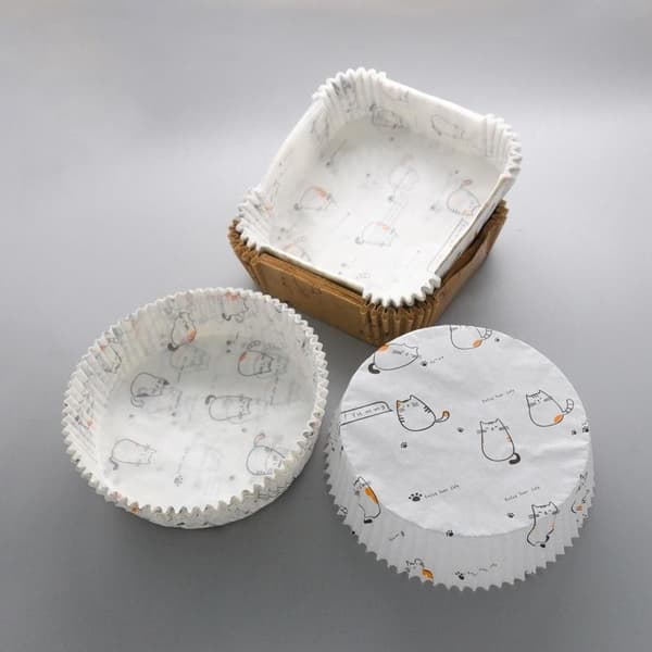 Airfryerpapper Engångs Airfryerpapper Tillbehör 16/20cm Brun rund 20cm 100st