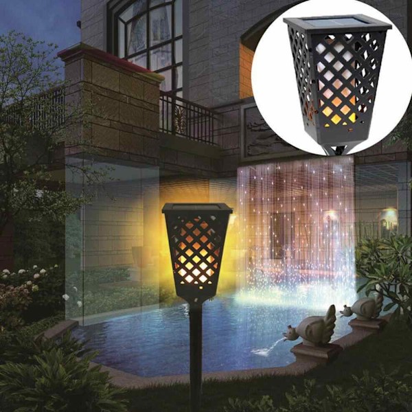 Flaming Solar Lantern for Outdoor Lighting