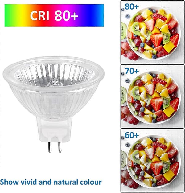 Halogenlampa GU5.3 35W 12V, 400lm Varmvit 2700K Dimbar, Halogen Spotlight MR16, 6-pack