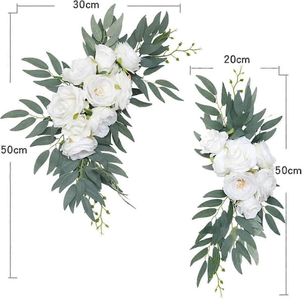 Bröllopsbälte Blomstersväng 2, Konstgjorda Blomstersvängar Bröllopsbälte Välkomstskylt Blomsterdekor