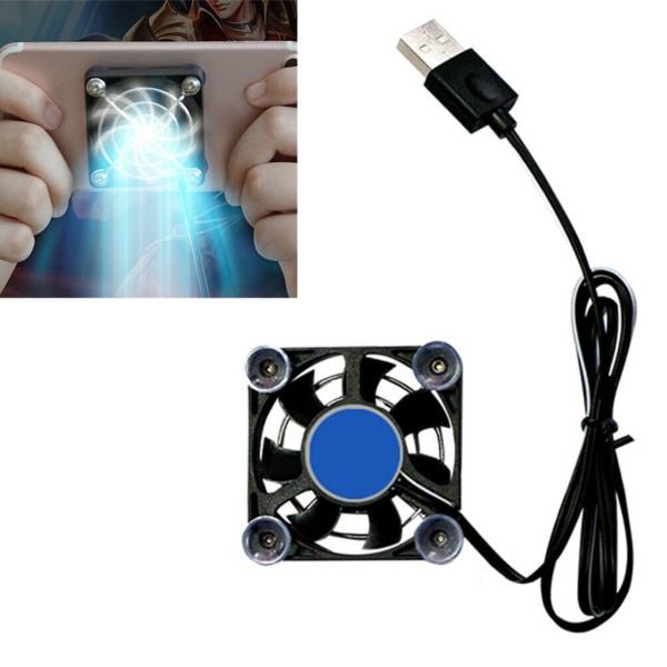 Sort USB Køleplade Controller Tablet Bærbar Ventilatorholder Telefonkøler Hurtigkøler Gadget Universal 5V