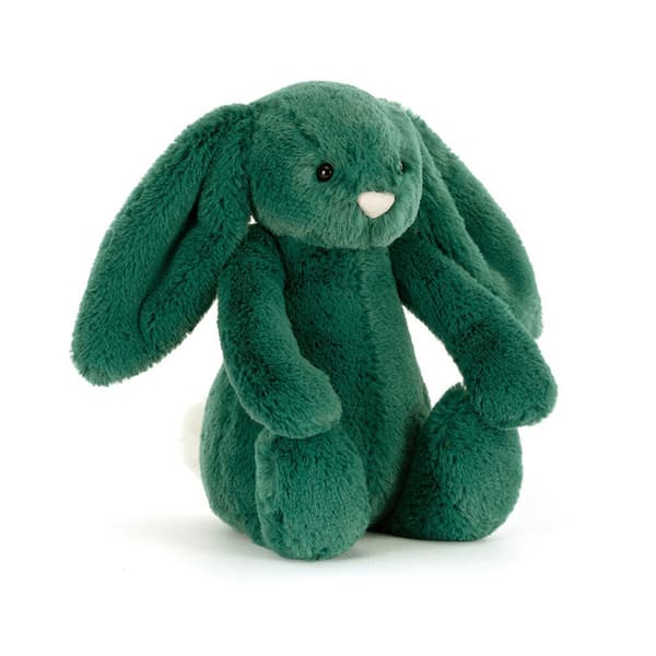 Blyg blågrön kaninplyschleksak, 18 cm