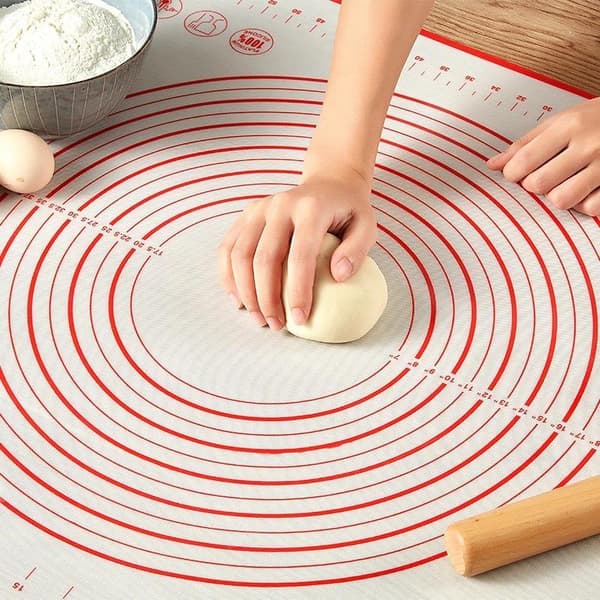 Bakmatta Kavlingsmatta Silikon med Måttskala Non-stick 40x50cm Vit Vit white