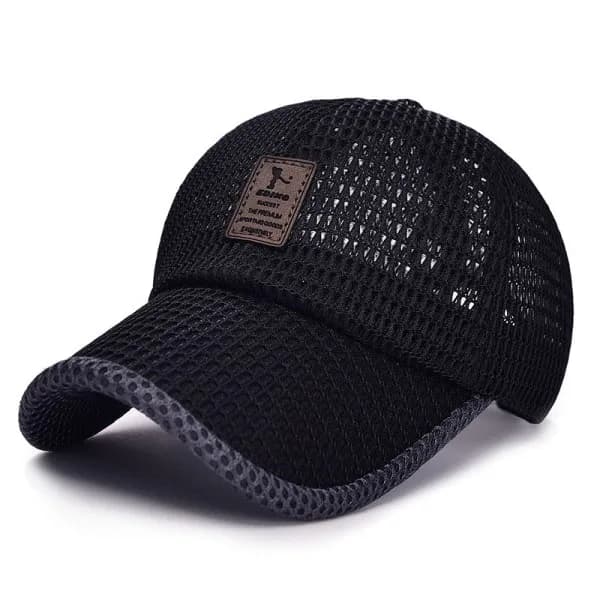 Herre mesh kasket, justerbar og åndbar, grå, one size fits all
