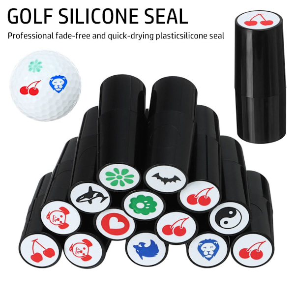 Golfboldstempel Golfstempel Badge GRØN BLÆK
