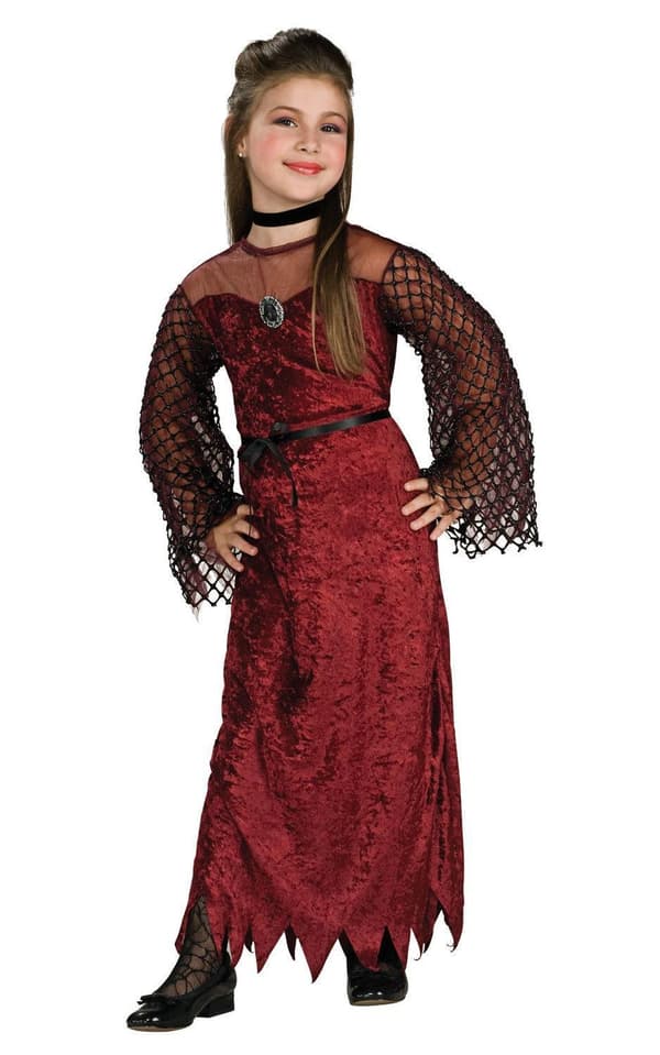 Häxklänning goth (3-4 år) halloween häxklänning 350