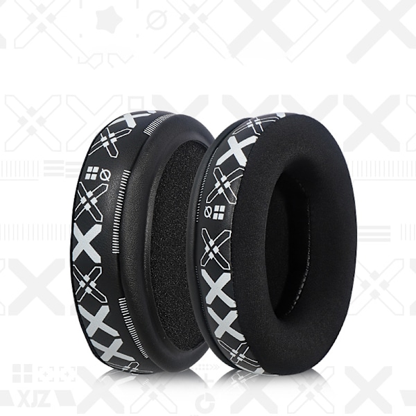 Replacement öronkuddar för HyperX Cloud 2 - Andningsbara Ice Silk öronkuddar (vitt tryck)