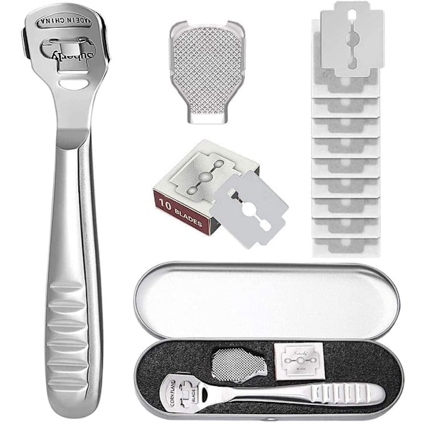 Fotvård Pedikyr Callus Shaver, Rostfritt Stål Fot Callus Remover, Häl Razor Callus Shaver Set