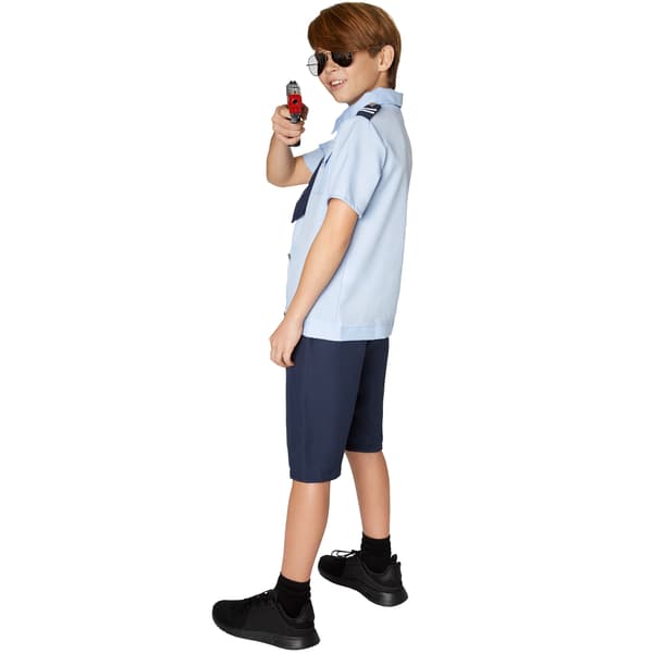 Maskeraddräkt Pojke Polis blå blå 128 (7-8y)