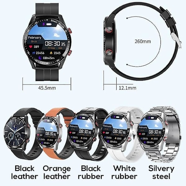 Mote Bluetooth Smartklokke, Full Touch Helsesporer med