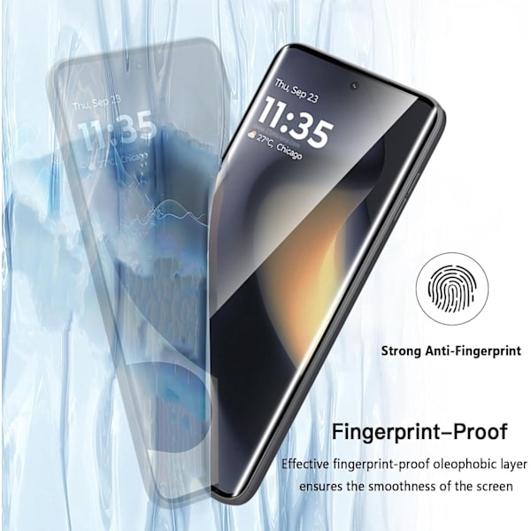 2-pakning skjermbeskyttere i herdet glass for Motorola Phone Motorola Edge 50 Fusion