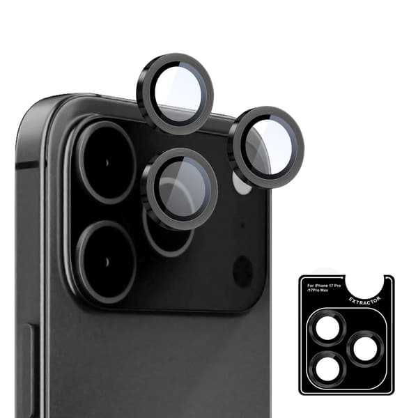 2-pack Kompatibelt iPhone 17 PRO linsskydd kameraskydd i härdat glas