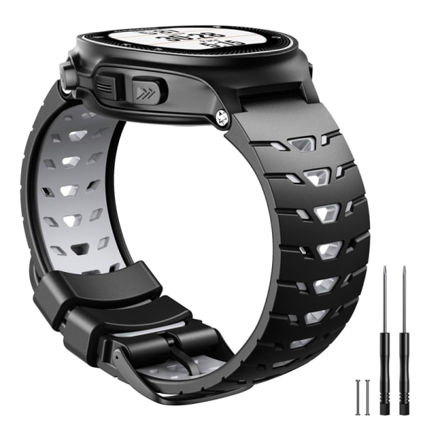 Urrem til Garmin Forerunner 630 Silikon Sort/Grå