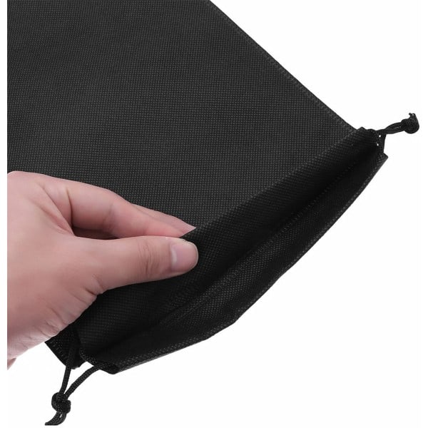 Opbevaringssække med snøretræk 5-pak 15×20 cm Sort