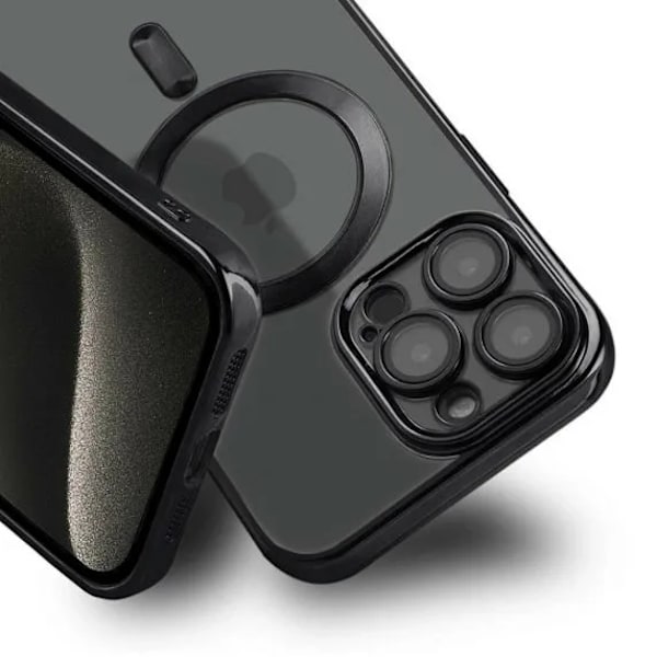 Luksuriøst Mobilskall med Magsafe iPhone 15 Pro Max - Svart