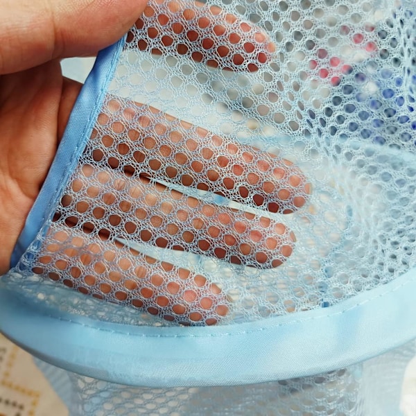 Kokoontaitettava riippuva säilytysverkko, tilaa säästävät pussit, järjestäjä, lokerot lasten pehmolelujen riippuvaan säilytykseen, 2 kpl (4 tasoa - sininen ja harmaa)
