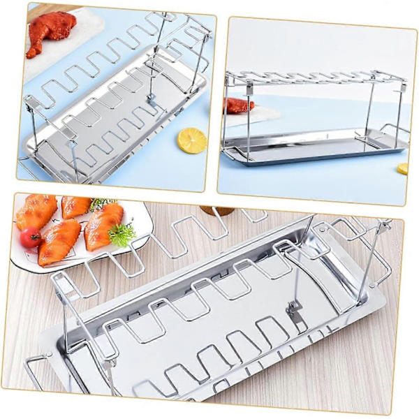 Vertikalt grillgaller Rostfritt stål Silver