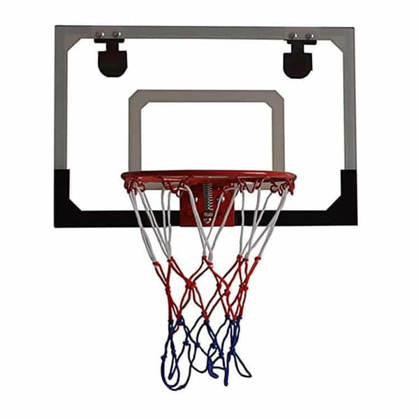Basketkurv på plade – mini – med bold og pumpe 500