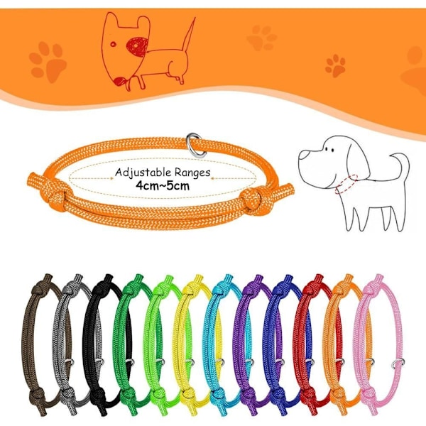 Luminous Halsband 12-pack Valp-ID-Halsband Valp-Halsband Justerbart Mjukt