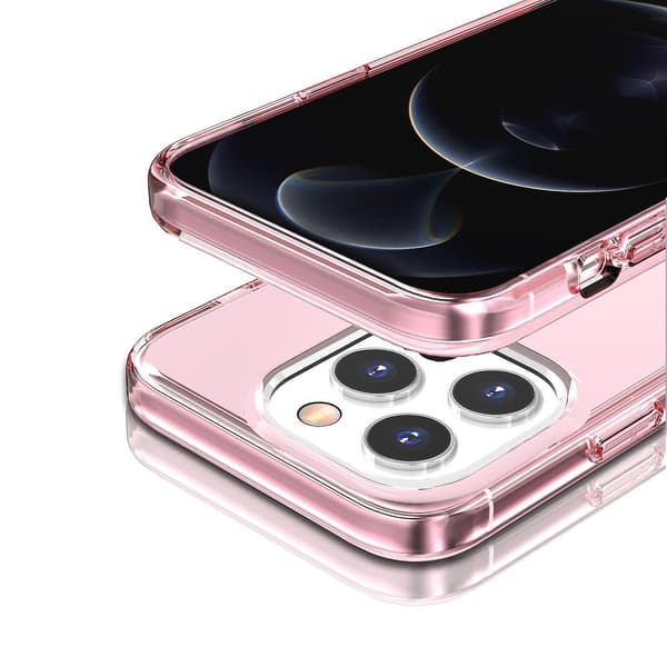 Transparent telefoncover Kompatibelt med iPhone 15 Pro Pink