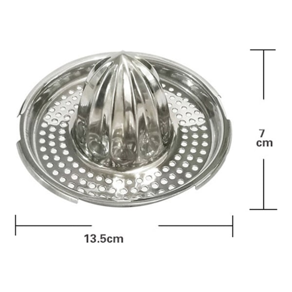 Rostfri citruspress i rostfritt stål med skålbehållare för apelsiner citroner juice citronpress i rostfritt stål