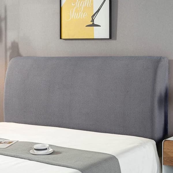 Elastiskt Tvättbart Jacquard Sänggavelöverdrag Grå 180cm Kompatibelt med Klädda Sängar
