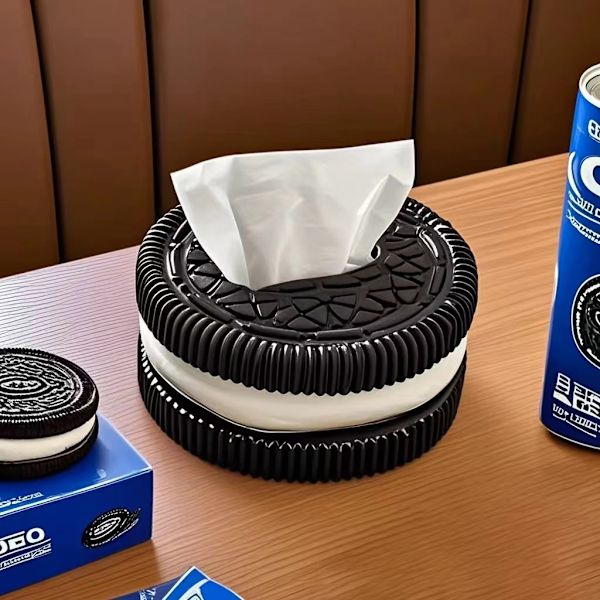 Oreo pappersbox, bordsdekoration för vardagsrum