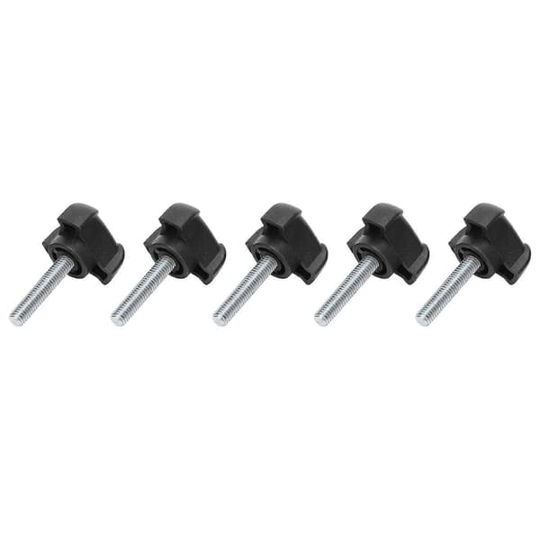 5 M6-30mm tommelskruehåndtak, trekantede hodechuckmuttere, PTW