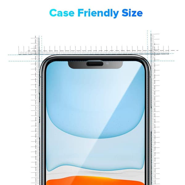 Heltäckande skärmskydd i härdat glas, kompatibelt med iPhone 11, 9H