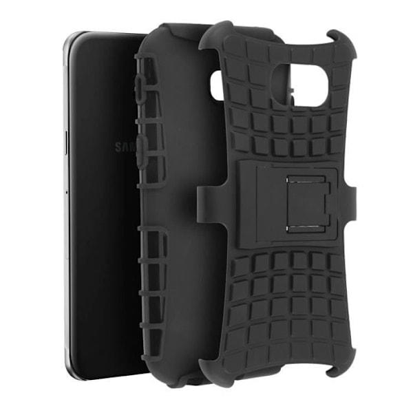 Cover til Samsung Galaxy A5 2017 Forstærket Stødsikkert Cover + Integreret Stativ - Sort