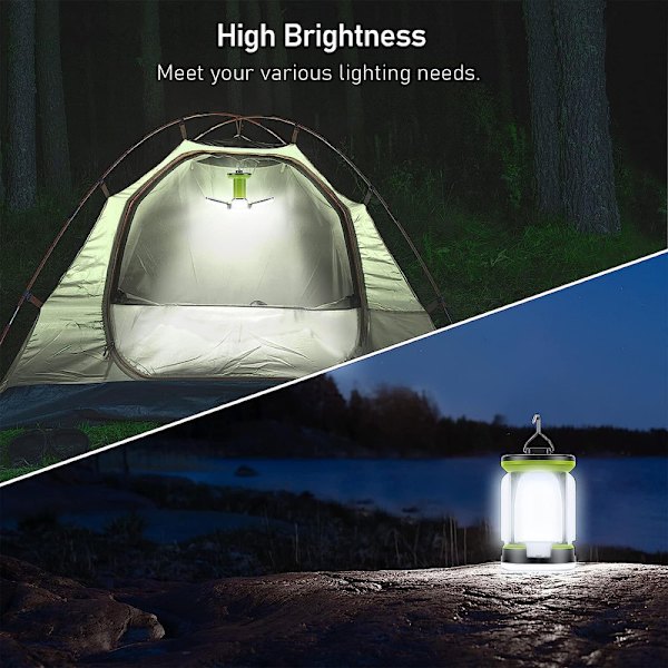 Genopladelig lygte, sammenklappelig campinglampe