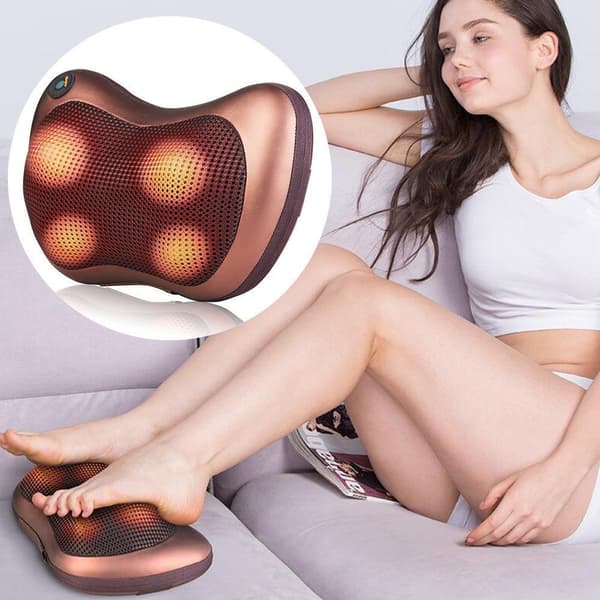 MASSAGEPUDE MED VARME. brown Brun