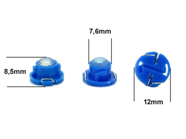 T4.7 T5 Neo Wedge 6-pack med blått LED-chip för instrumentbelysning Blåa 6-pack 2