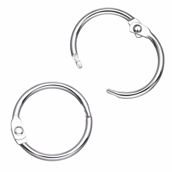Öppningsbara gardinringar / duschdraperiringar 30 st Silver 60 mm