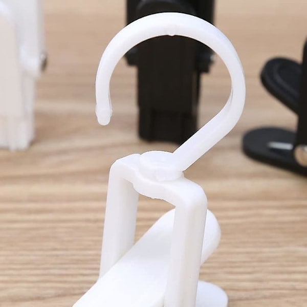 Superstark Familj Rese Roterande Hängande Plast Tvättkrok, Klädnypa, Hattklämma - 11 cm (vit) 10 st