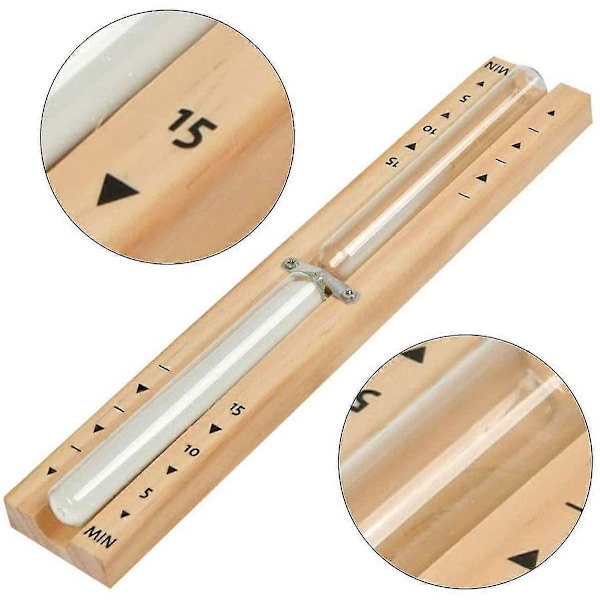 Sauna Tilbehør Timeglas Sauna Sand Timer Sauna Timeglas I Naturlig Med 2 Rustfrie Stålskruer, Til Saunaer, Dampere, Brusere, Bade, 15 Minutter