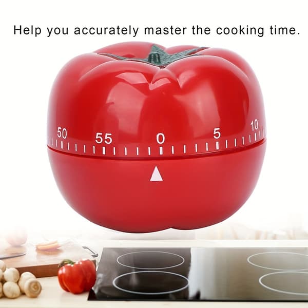 1 st Söt Tomatformad Kökstimer - Uppdragbar, Roterande Påminnelse Kompatibel med Matlagning & Studietidshantering 1pc Red Small Pack