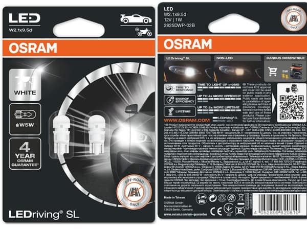 t10 w5w 6000K 2-pack LED W2.1x9.5d white Vit