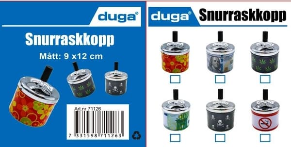 Askebeger Dødninghoder Snurr Metall multifärg multicolor