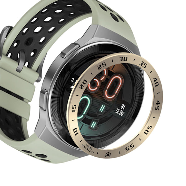 Retro Guldramme - Sort Tekst til Huawei Watch GT2E