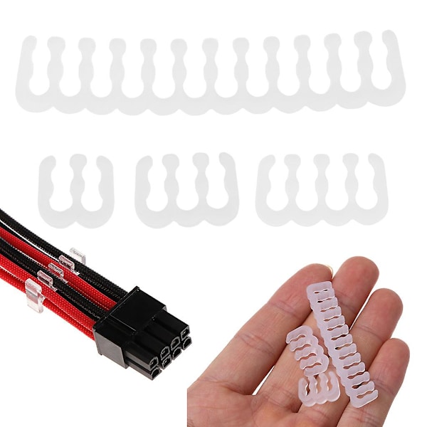 16 st Kabelfördelare PC Strömförsörjningskontakt 4/6/8/24 Pin Kablar M Black
