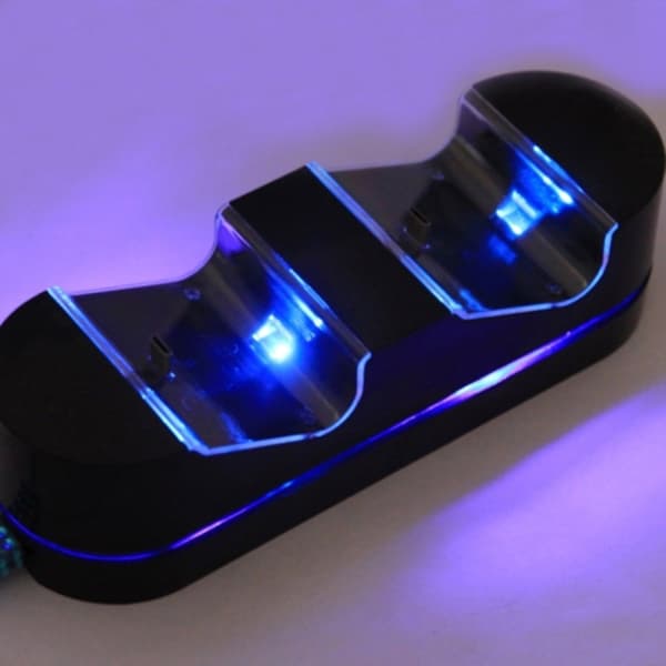 Godt tilbud til lav pris! PS4 Ladestation Oplader Kontrol Controller Playstation-Glad