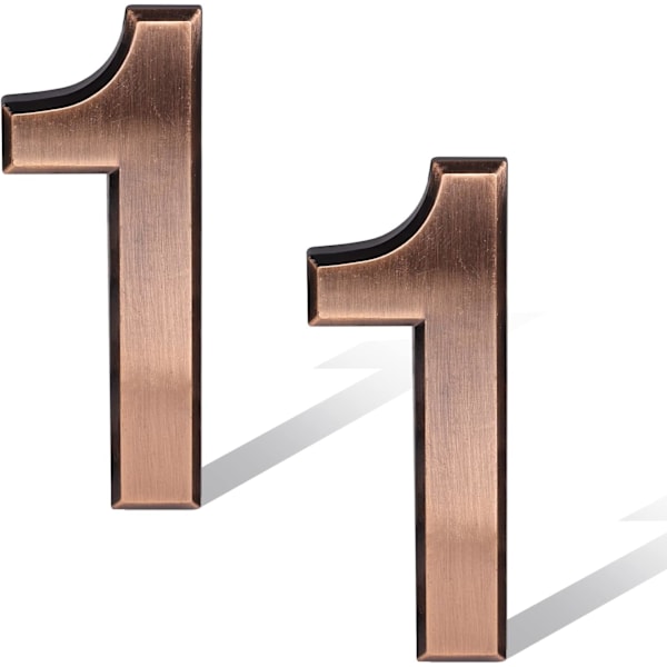 Postilaatikkonumerotarrat 50*35*6mm Itsekiinnittyvät osoitenumerotarrat Ovenumerokyltti taloon ulkokäyttöön, asunnot hotellit autot (Numero 1)
