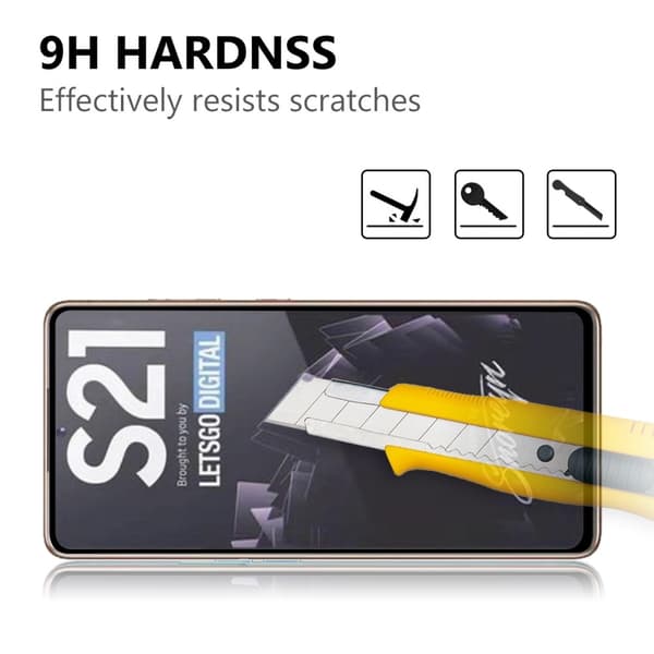 Compatible with Samsung Galaxy S21 - Premium Full Coverage Tempered Glass Screen Protector 80