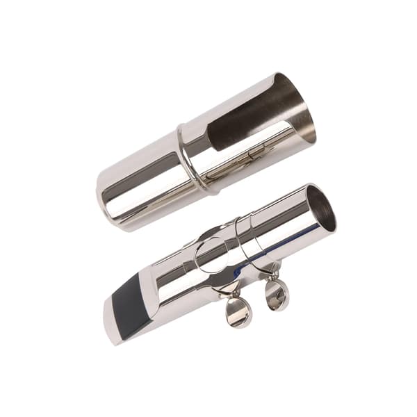 Silverpläterat Alt E Flat Sax Munstycke 7# Klämma Lock med Tumkrokstöd