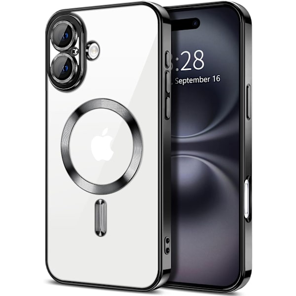 Compatible with iPhone 17 Case – Metallic Case with Magnetic Compatibility, Slim Design - Jet Black black