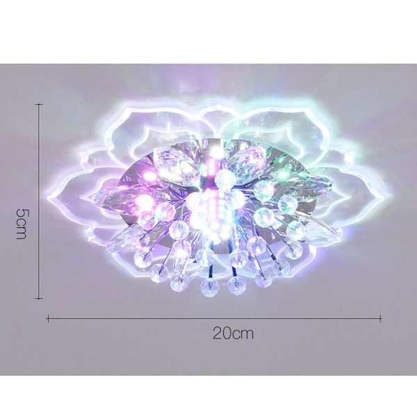 20CM 9W Modern Crystal LED Ceiling Lamp Hallway Multicolor-A Multicolor-A