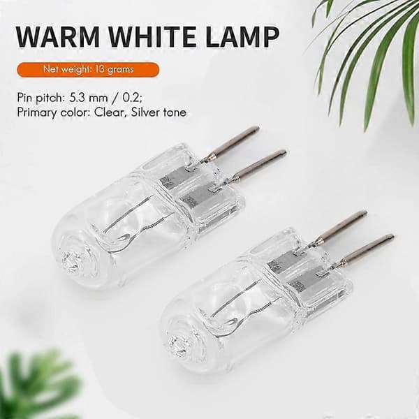4 220V 35W G5, 3-stifts strömkälla, dubbel halogenlampa, varmvit