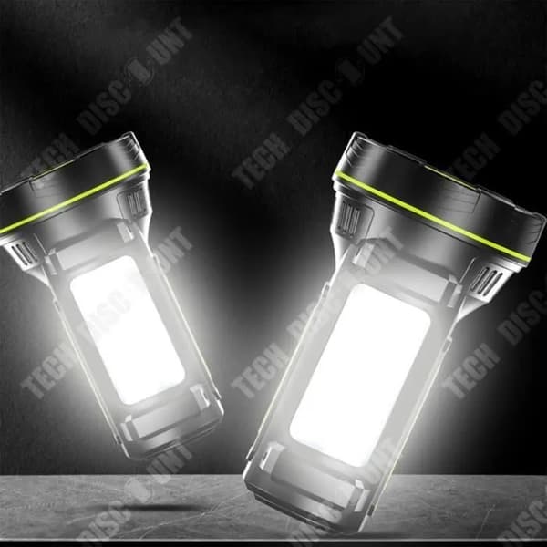 Lommelykt - - Oppladbar - 10W - Rekkevidde 200m - Multifunksjonell